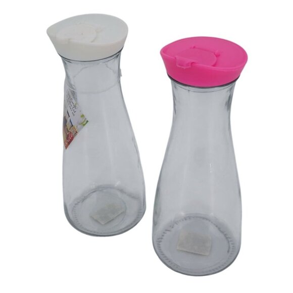 Circleware 2‑Pack Glass Carafe with Lids – 30 oz Each - Picture 2 of 5